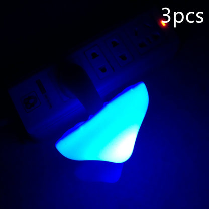 LED Night Light Mushroom Wall Socket Lamp Sensor Bedroom Light