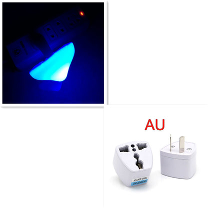 LED Night Light Mushroom Wall Socket Lamp Sensor Bedroom Light