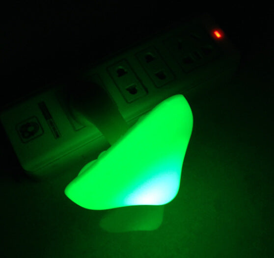 LED Night Light Mushroom Wall Socket Lamp Sensor Bedroom Light