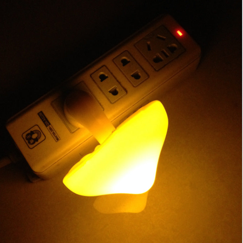 LED Night Light Mushroom Wall Socket Lamp Sensor Bedroom Light