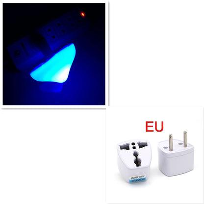 LED Night Light Mushroom Wall Socket Lamp Sensor Bedroom Light