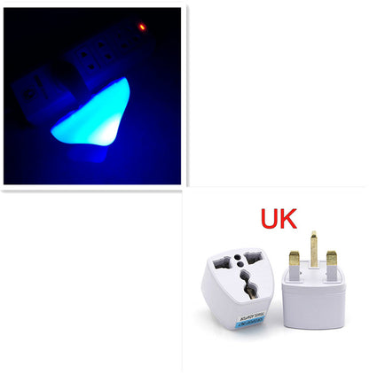 LED Night Light Mushroom Wall Socket Lamp Sensor Bedroom Light