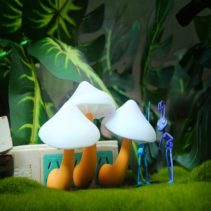 LED Night Light Mushroom Wall Socket Lamp Sensor Bedroom Light
