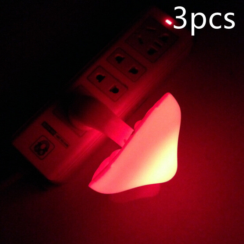 LED Night Light Mushroom Wall Socket Lamp Sensor Bedroom Light