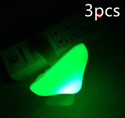 LED Night Light Mushroom Wall Socket Lamp Sensor Bedroom Light