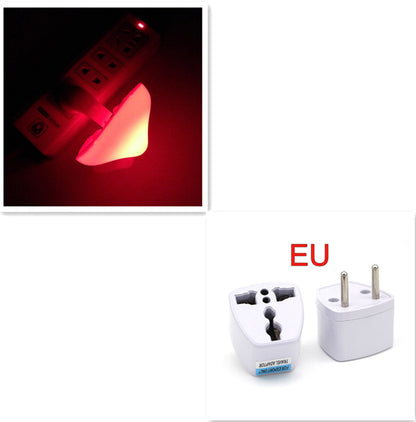 LED Night Light Mushroom Wall Socket Lamp Sensor Bedroom Light