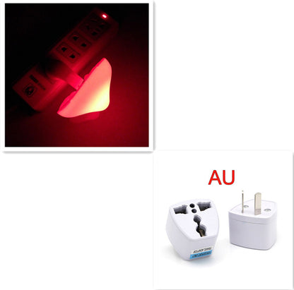 LED Night Light Mushroom Wall Socket Lamp Sensor Bedroom Light